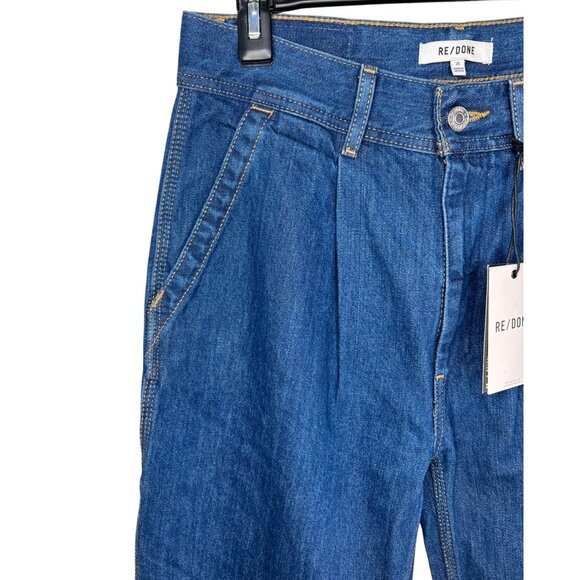 Re/Done High-Rise True Rinse Utility Loose Jeans Blue Denim Size 26 - Picture 6 of 16